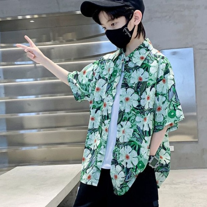 Boys' Floral Shirt Summer Set  - Resort Shirt Floral ulasan dan harga